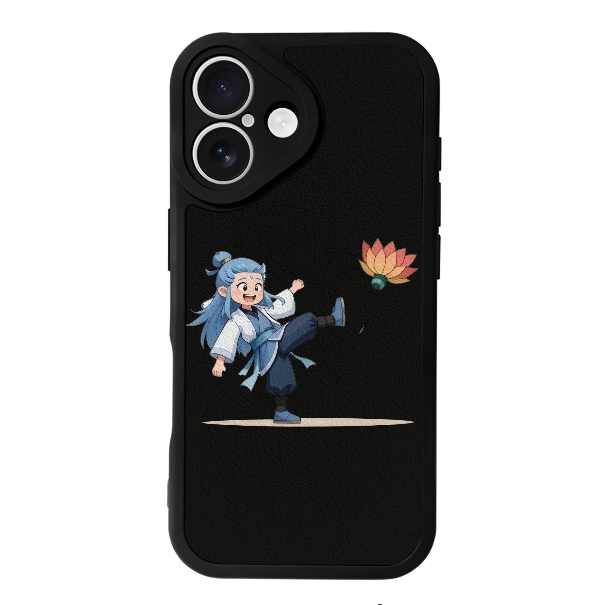 （画像用） Ne Zha 2 ナタ 魔童の大暴れ 【iPhone 16シリーズ対応】シリコンスマホケース（レザー調） 材質：シリコン